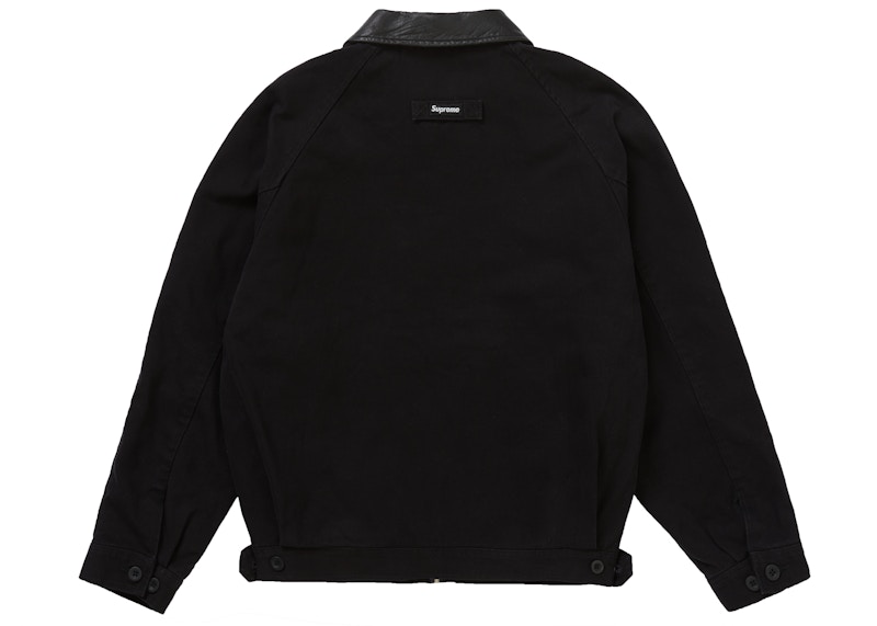 Supreme Leather Collar Work Jacket Black