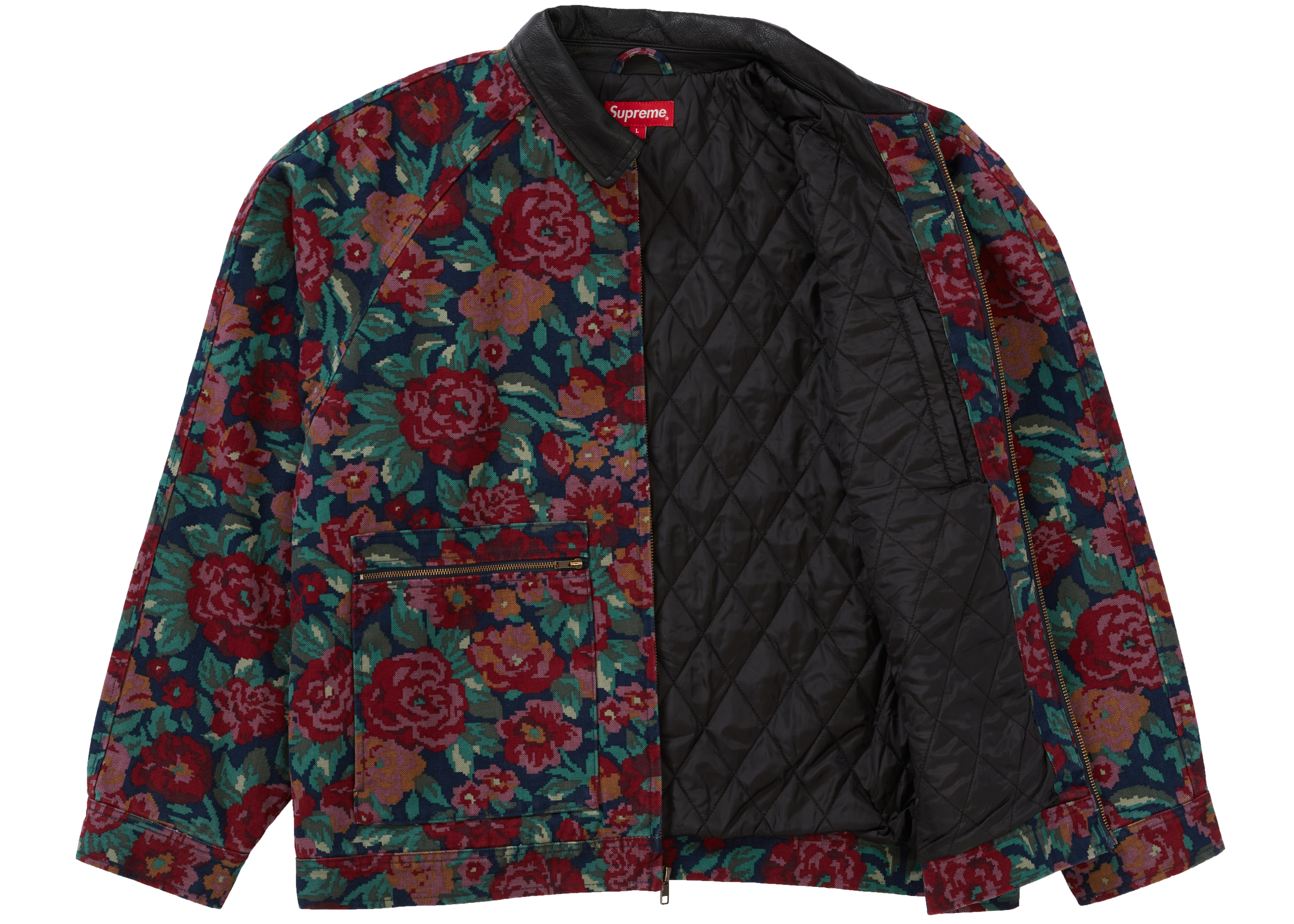 Supreme Leather Collar Work Jacket Digi Floral Men's - FW20 - US