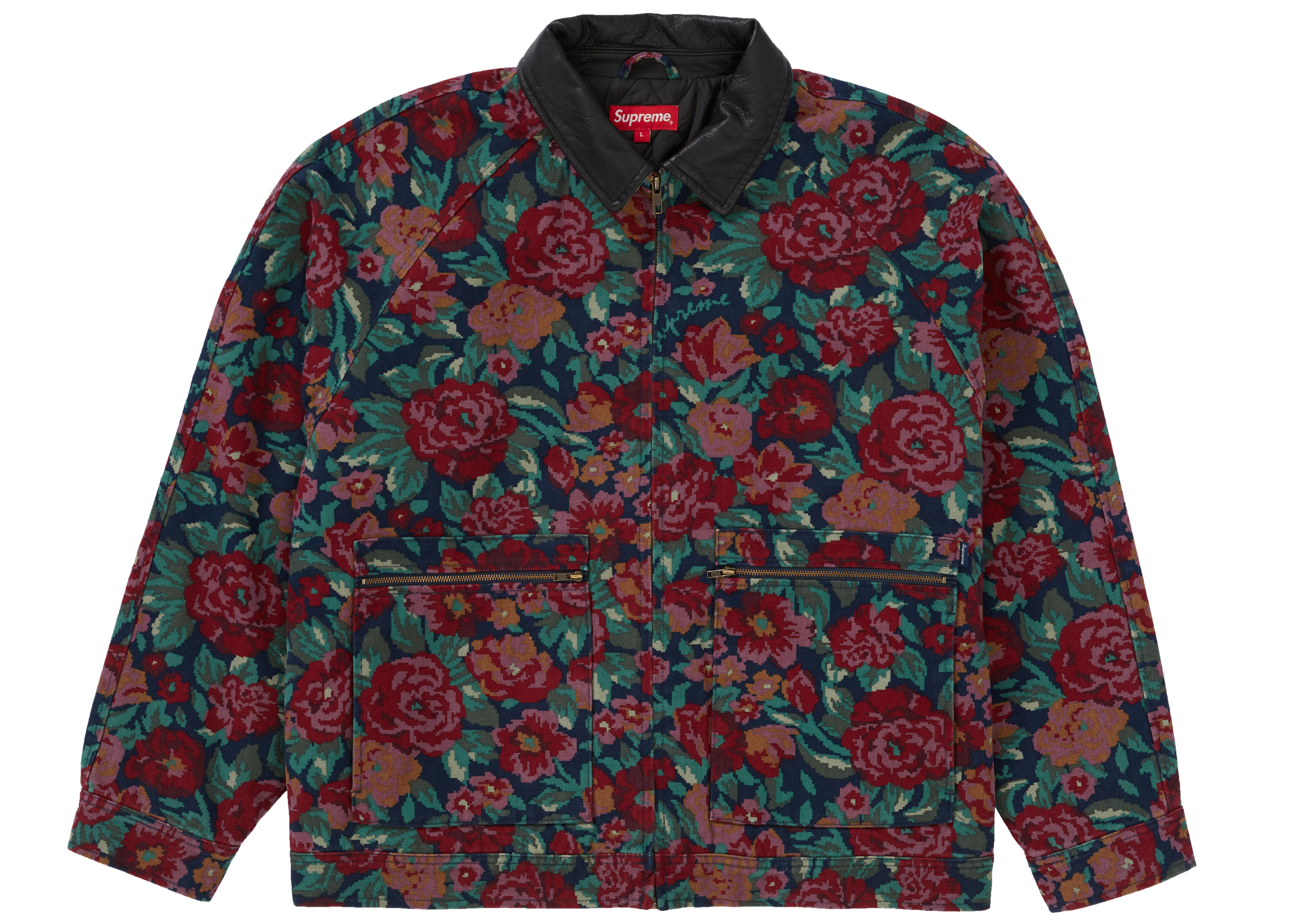 Supreme Leather Collar Work Jacket Digi Floral - FW20 Men's - US
