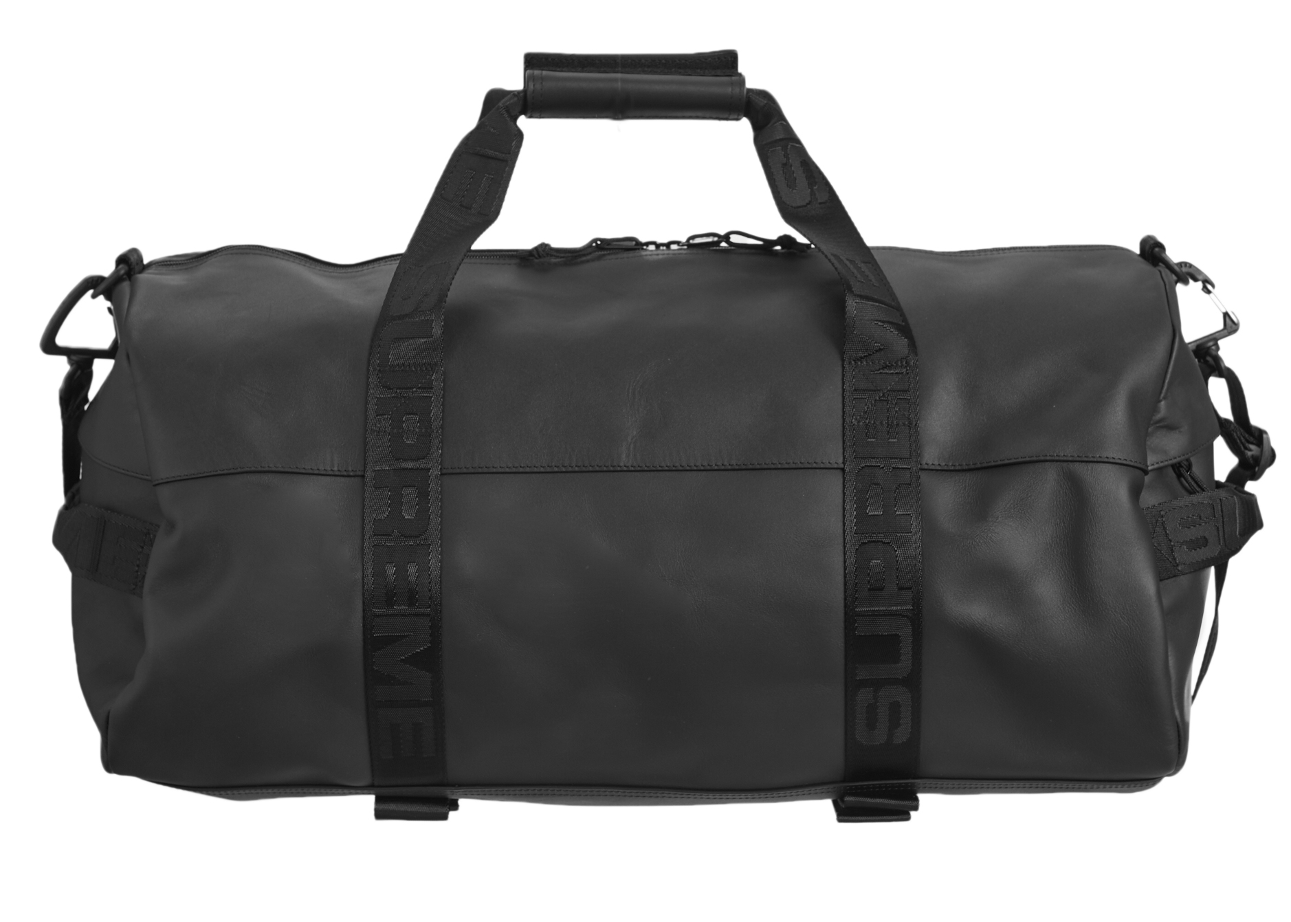 Supreme Leather Duffle Bag Black - FW23 - US