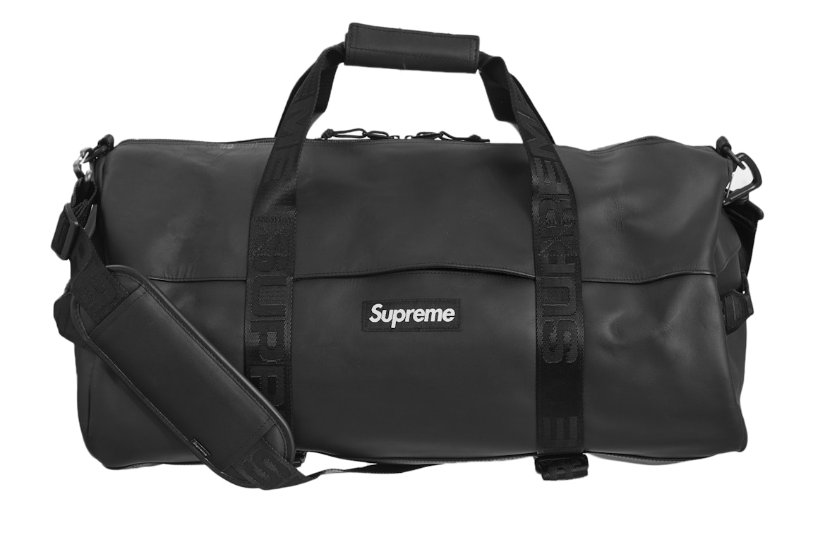 Pre-owned Supreme Leather Duffle Bag Black