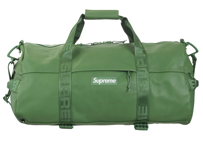 Leather Duffle Bag Green FW24 MX