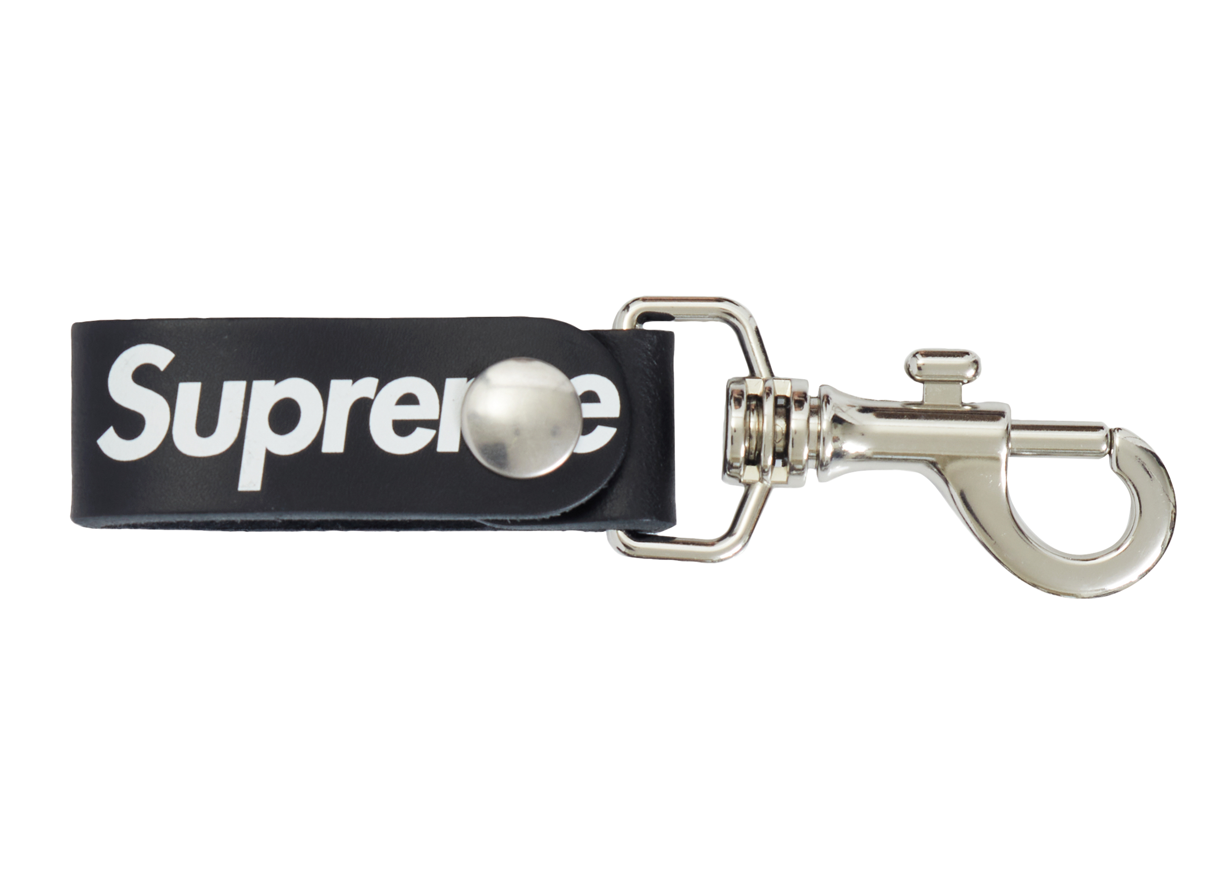 Supreme Leather Key Loop Black
