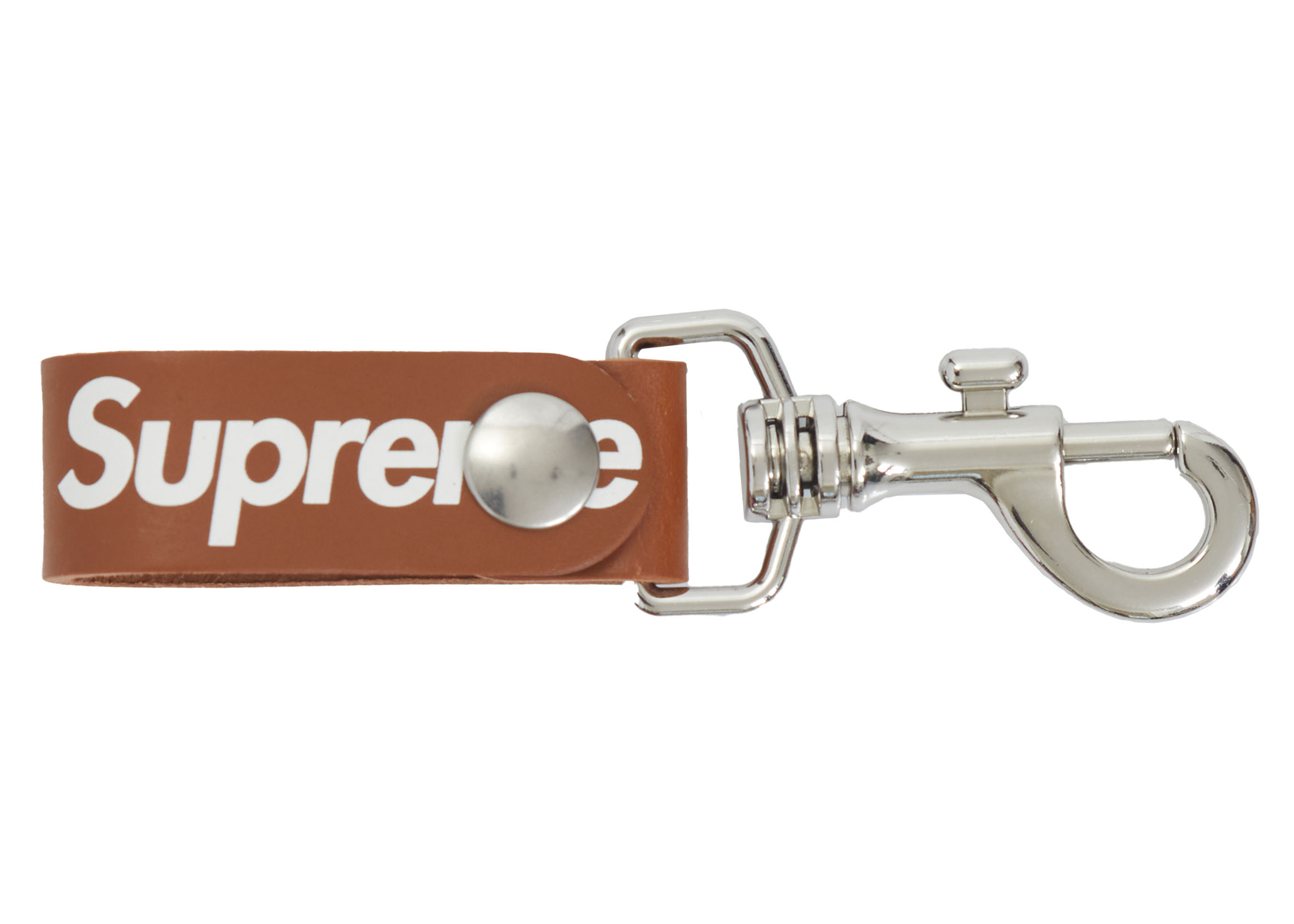Supreme Leather Key Loop Brown