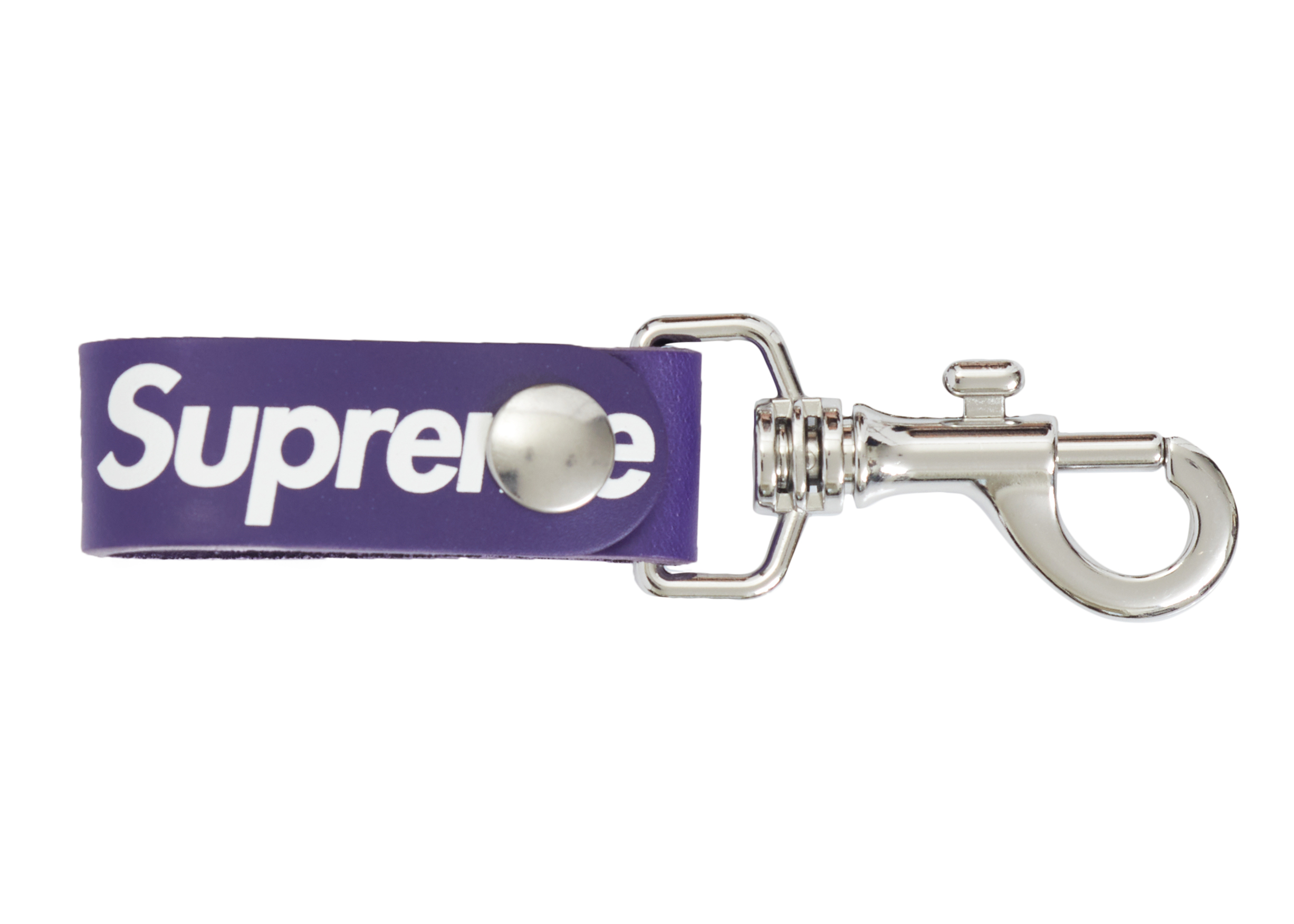 Supreme Leather Key Loop Purple