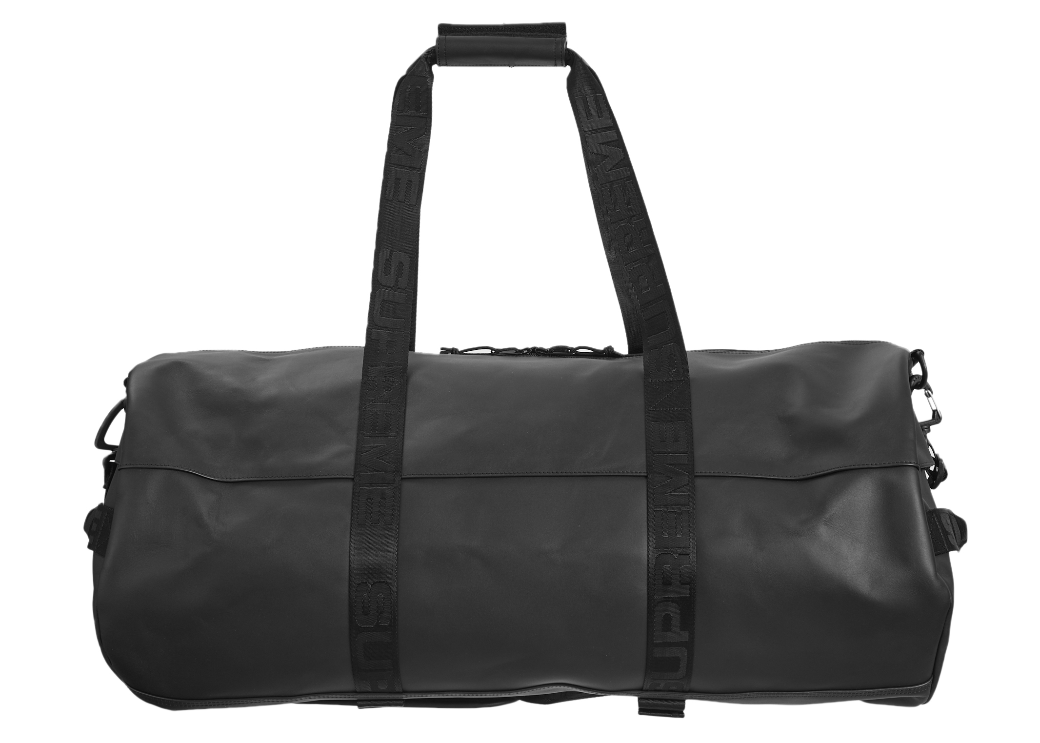 Supreme Leather Large Duffle Bag Black - FW23 - US