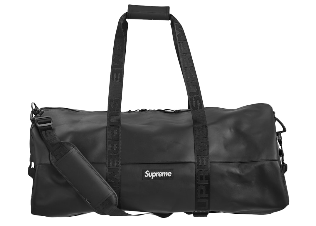 Pre-owned Supreme Leather Large Duffle Bag Black