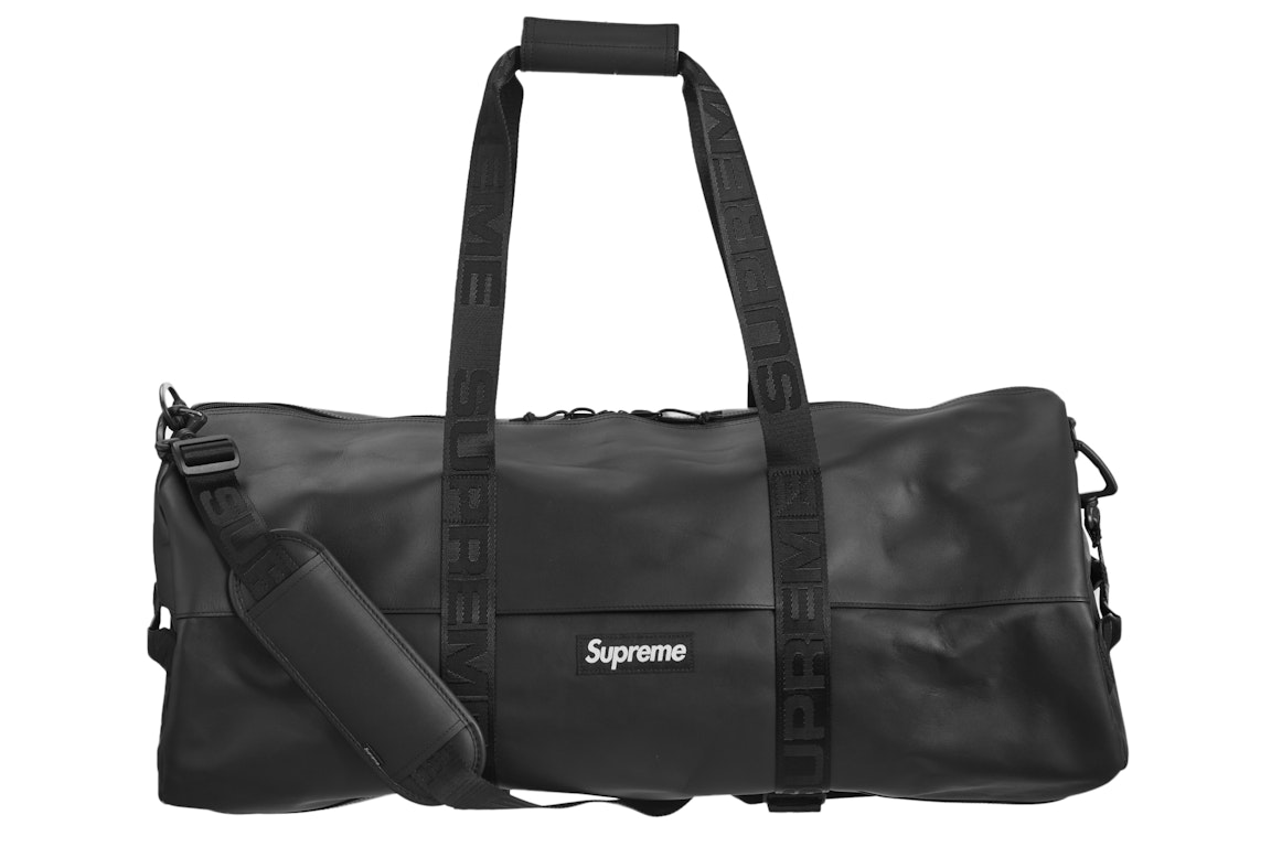 Pre-owned Supreme Leather Large Duffle Bag Black