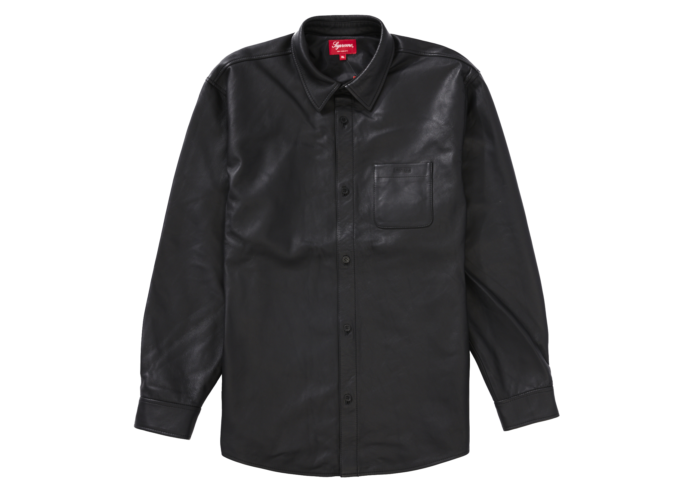Supreme Leather Shirt Black - FW21 - US