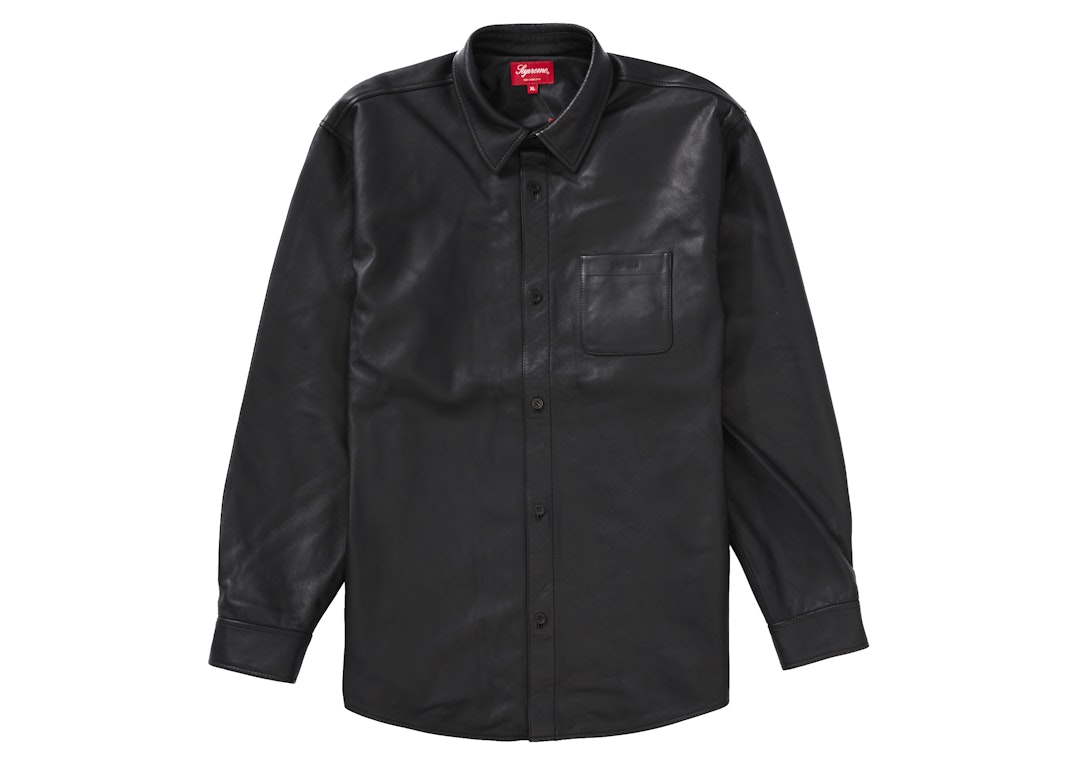 Pre-owned Supreme Leather Shirt Black