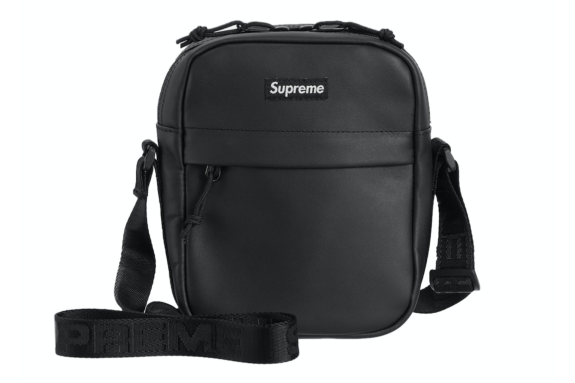 Pre-owned Supreme Leather Shoulder Bag Black