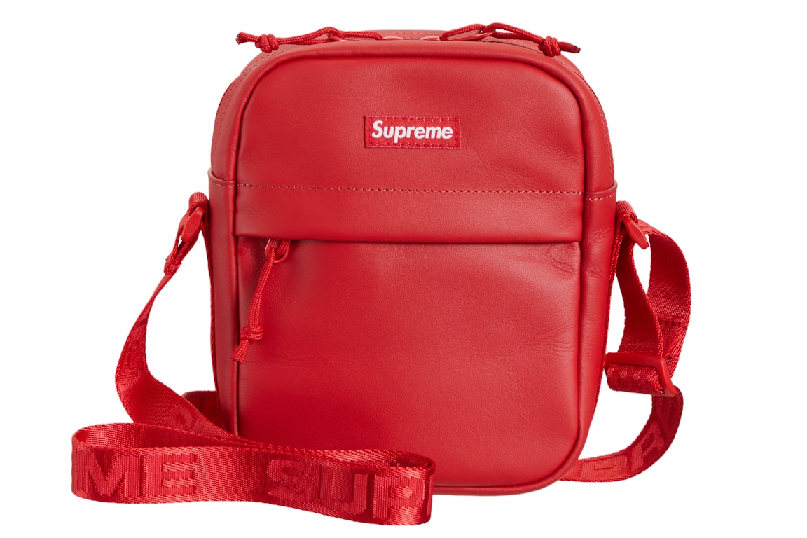 Pre-owned Supreme Leather Shoulder Bag Red