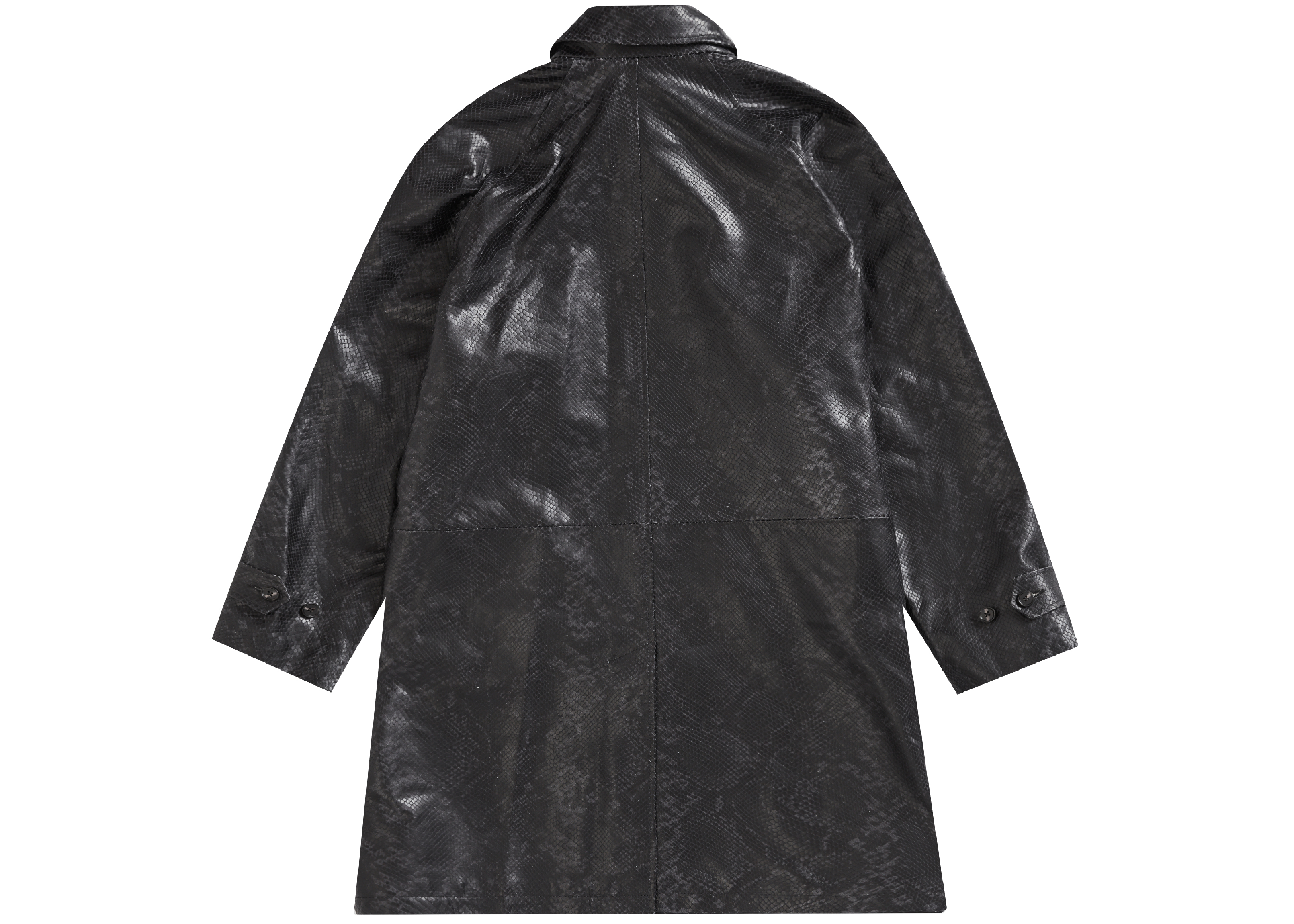 Supreme Leather Snake Trench Coat Black メンズ - SS23 - JP