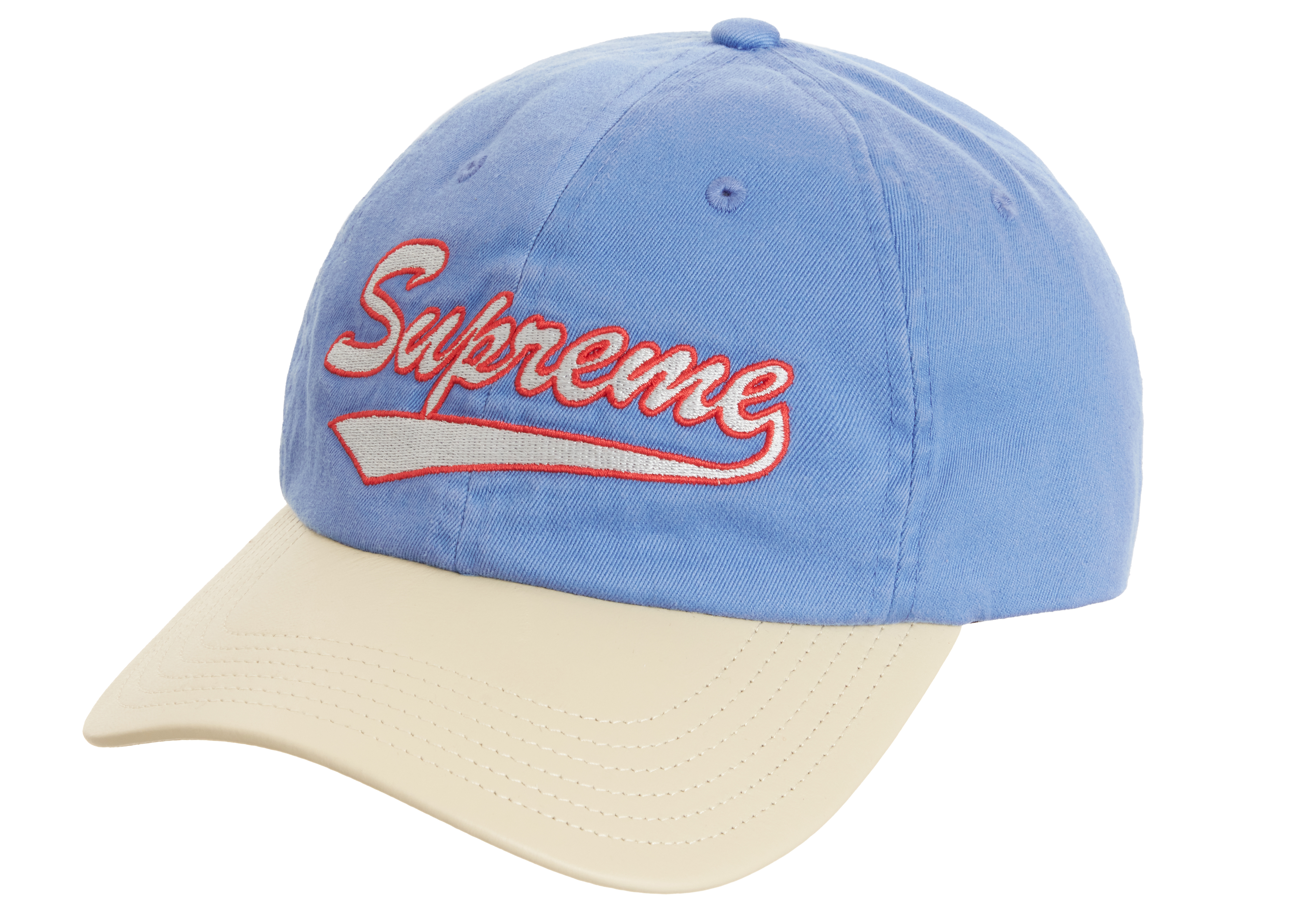 Supreme Leather Visor 6-Panel Royal