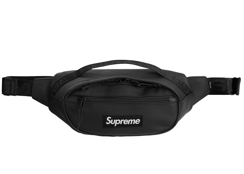 Supreme Leather Waist Bag Black - FW23 - JP