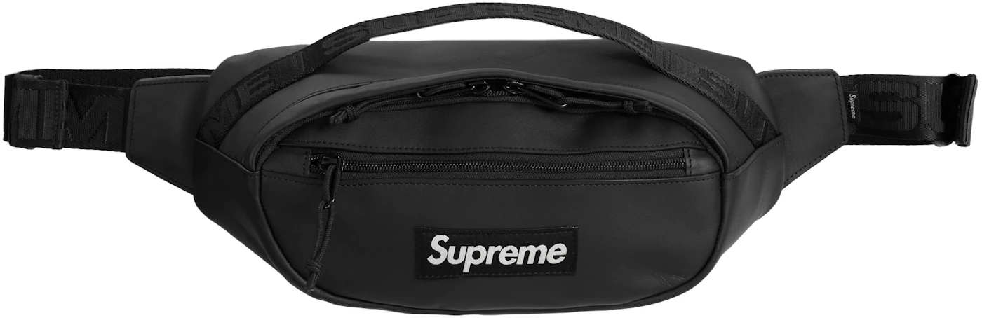 Supreme Leather Waist Bag Black - FW23 - US
