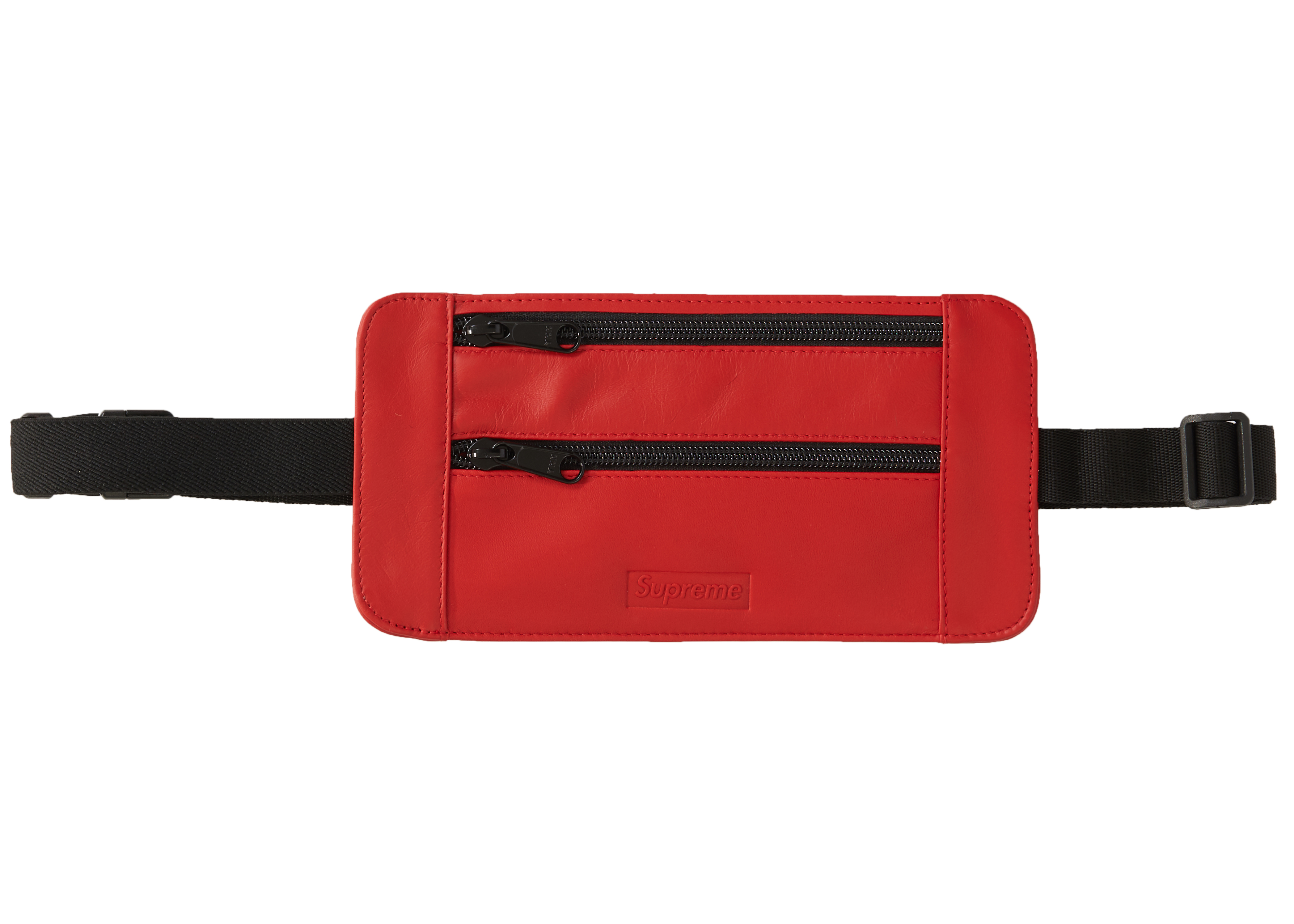 Supreme Leather Waist/Shoulder Pouch Red - SS19 - US