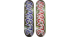 Supreme Lee Quinones Lee Logo Skateboard Deck Blue/Red Set