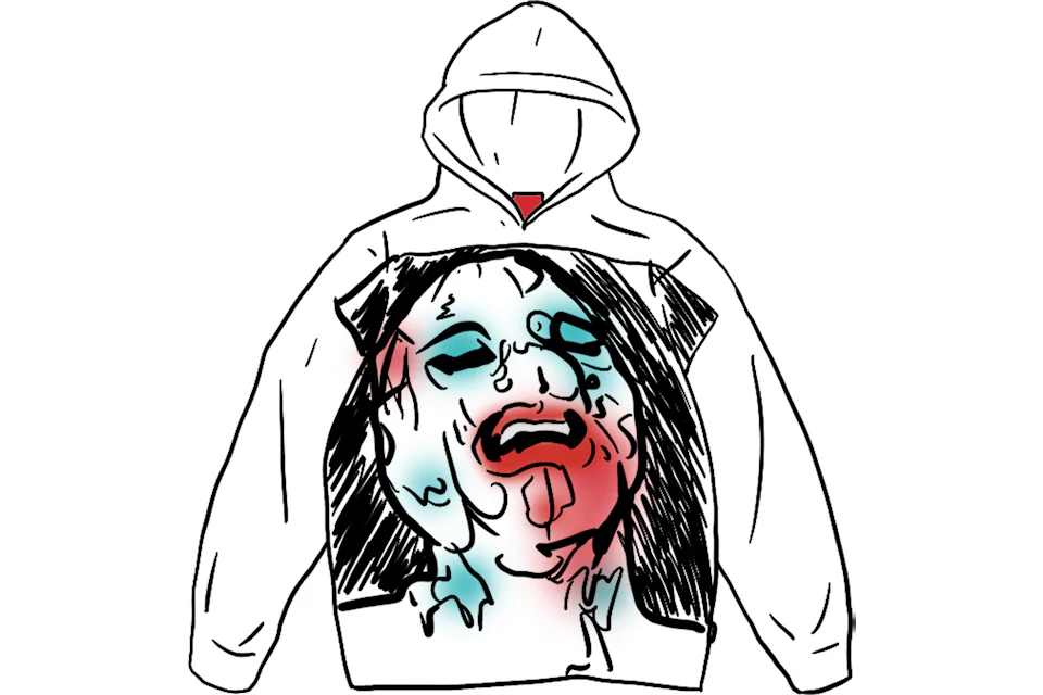 Supreme Leigh Bowery Airbrushed Hooded Sweatshirt White
