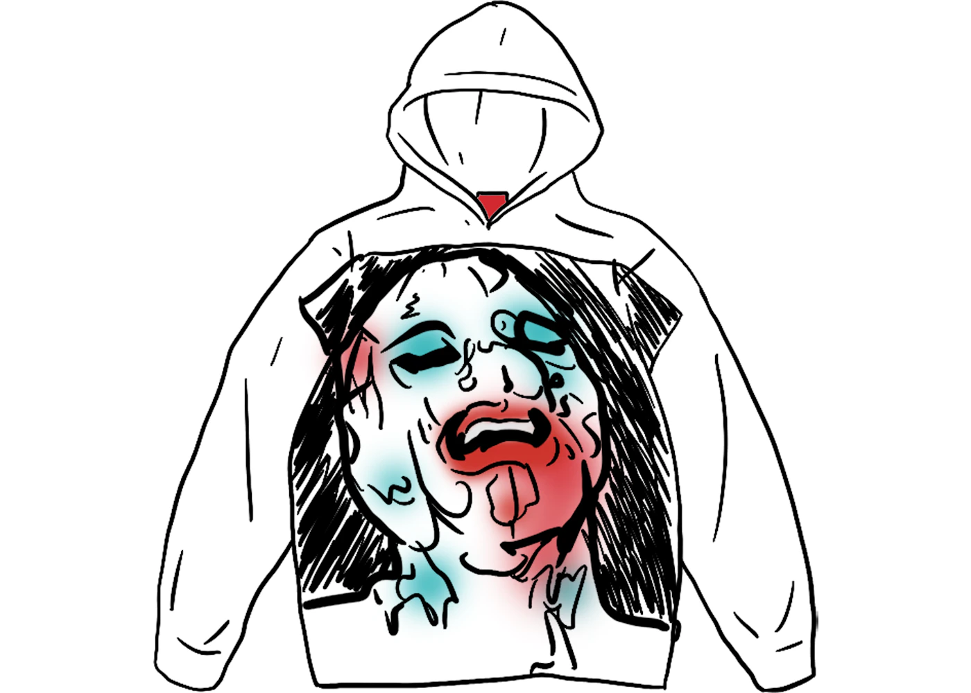 Supreme Leigh Bowery Airbrushed Hooded Sweatshirt White Supreme Leigh Bowery Airbrushed Hooded Sweatshirt White