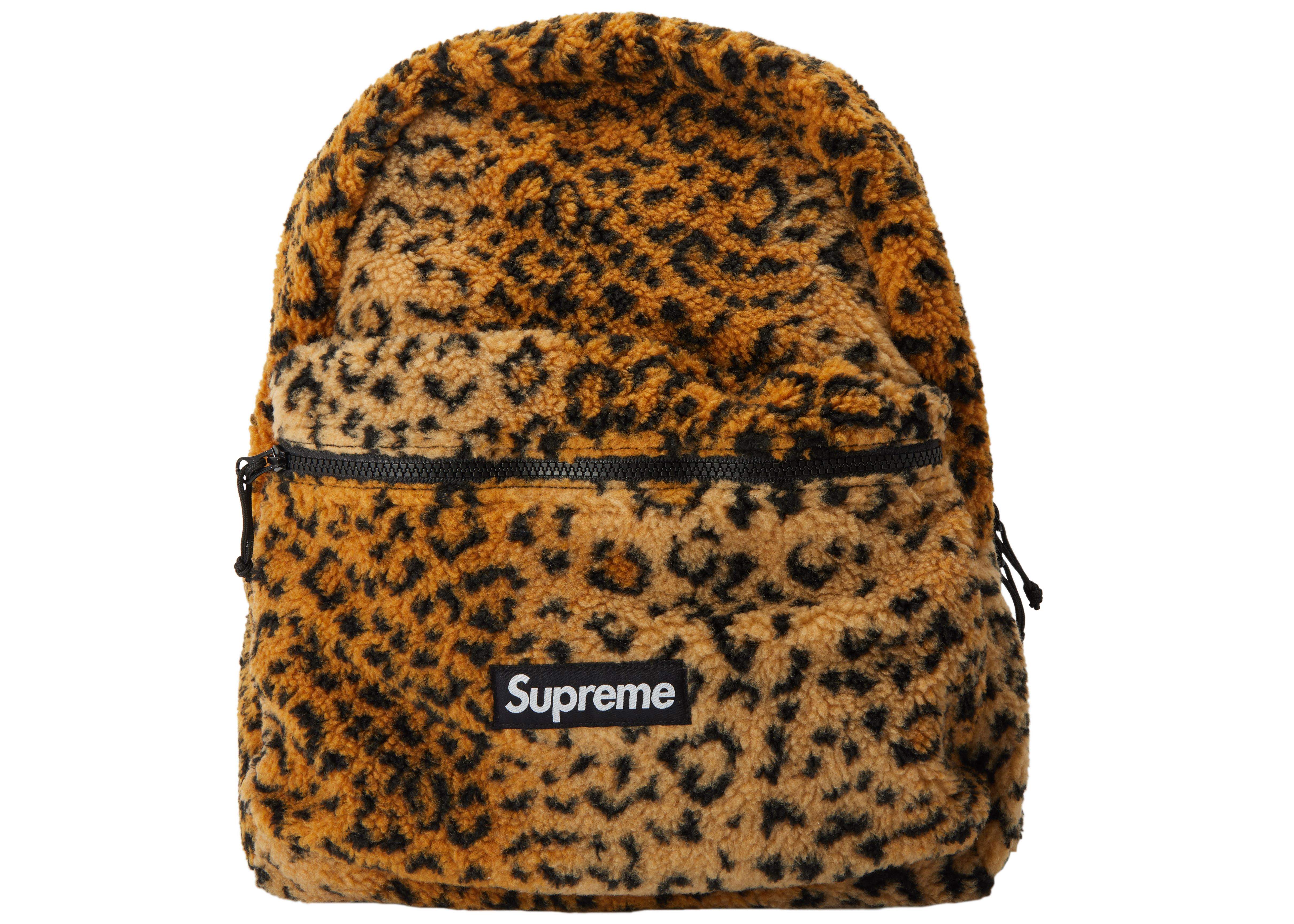 Supreme Leopard Fleece Backpack Yellow