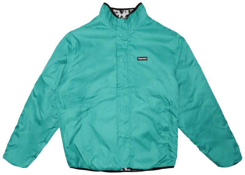 Supreme Leopard Fleece Reversible Jacket Teal メンズ - FW17 - JP