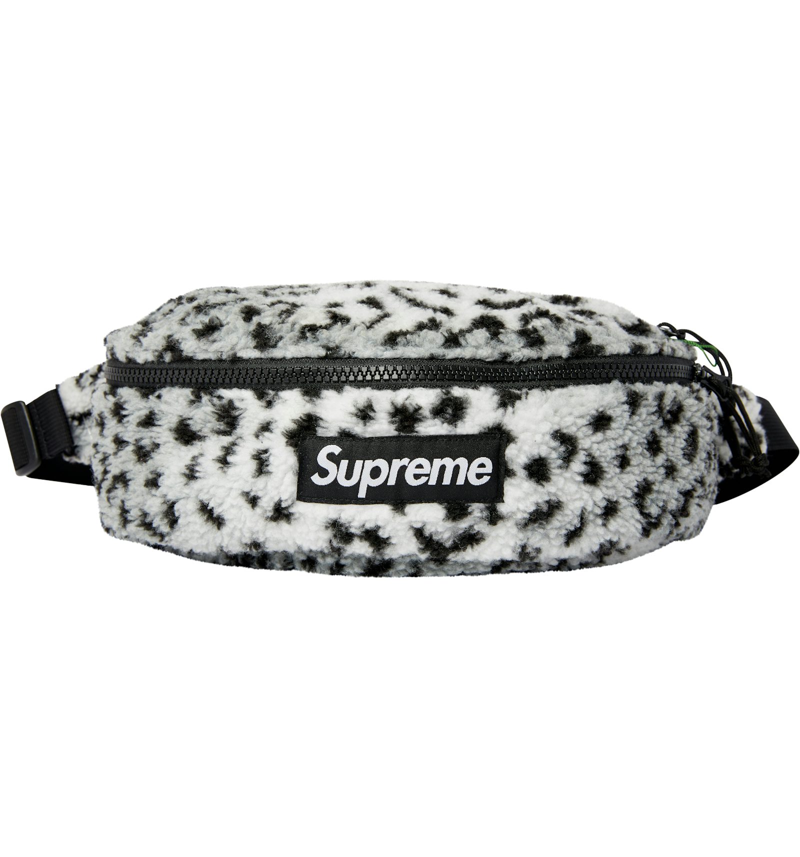 Supreme leopard fleece waist bag red Clearance
