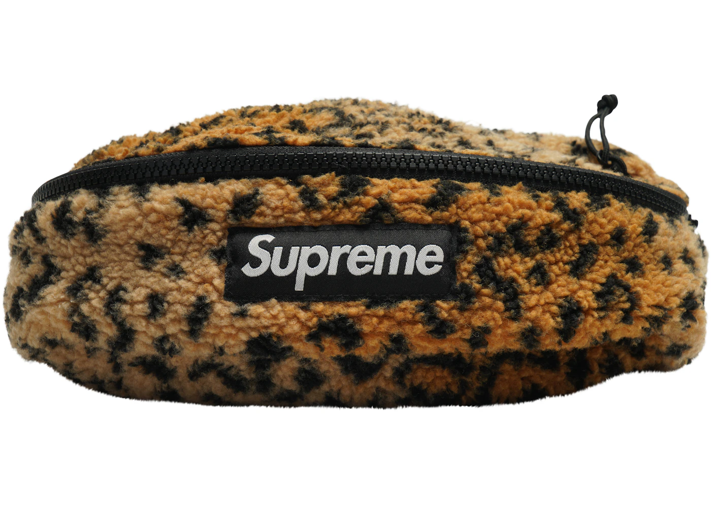 Supreme leopard fleece waist bag red Clearance