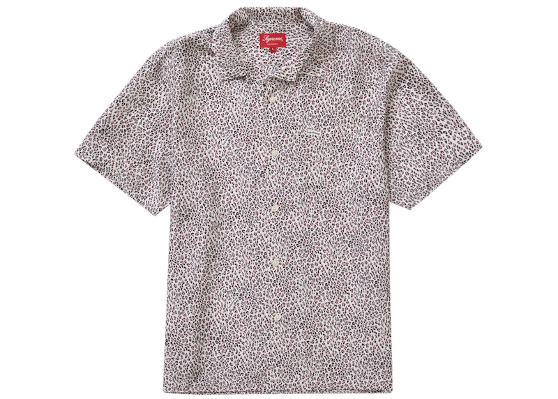 Supreme Leopard Silk S/S Shirt Pink