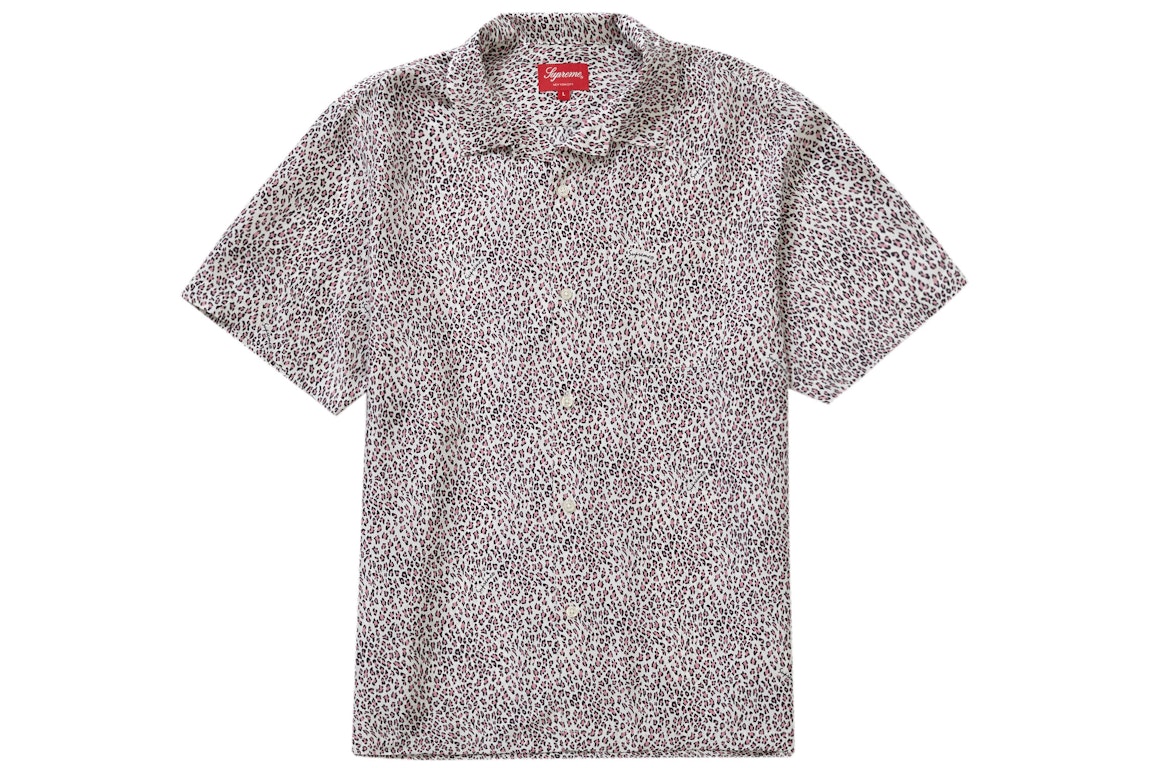 Pre-owned Supreme Leopard Silk S/s Shirt Pink