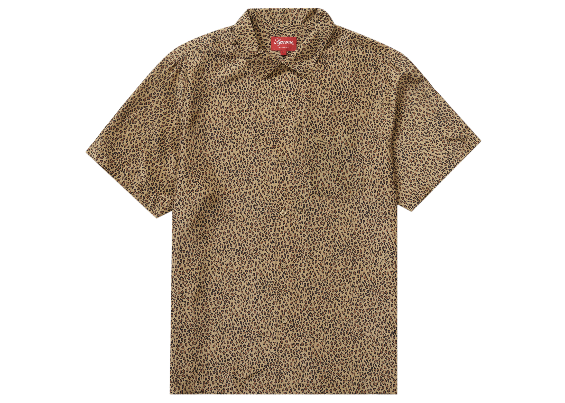 SUPREME Leopard Silk S/S Shirt 22ss