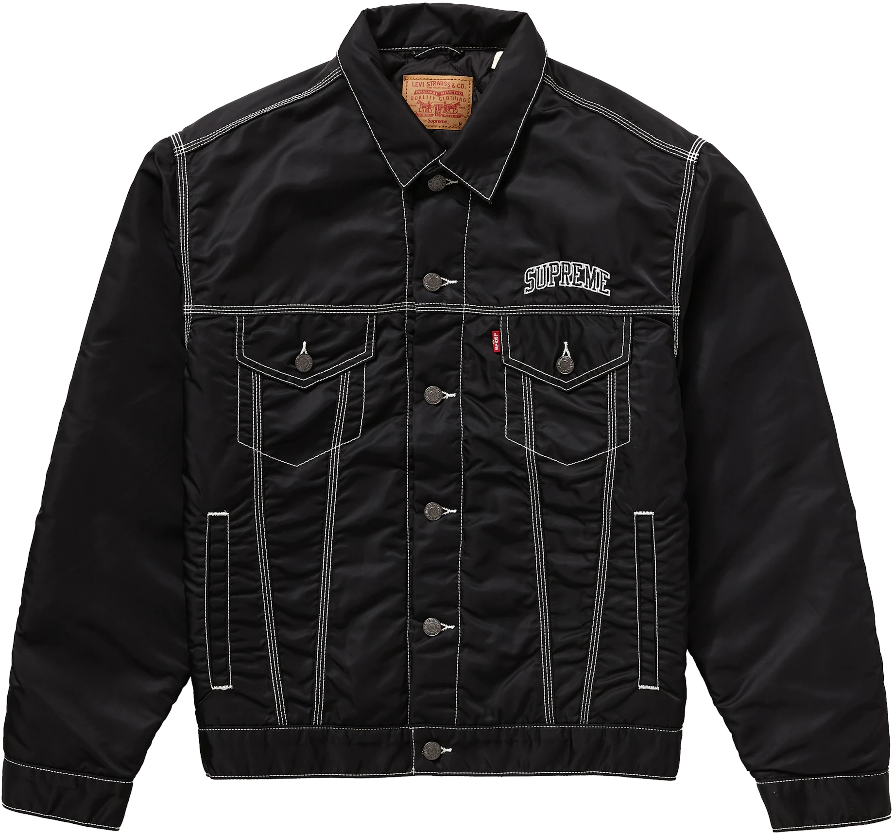 Introducir 61+ imagen supreme levi’s nylon trucker jacket