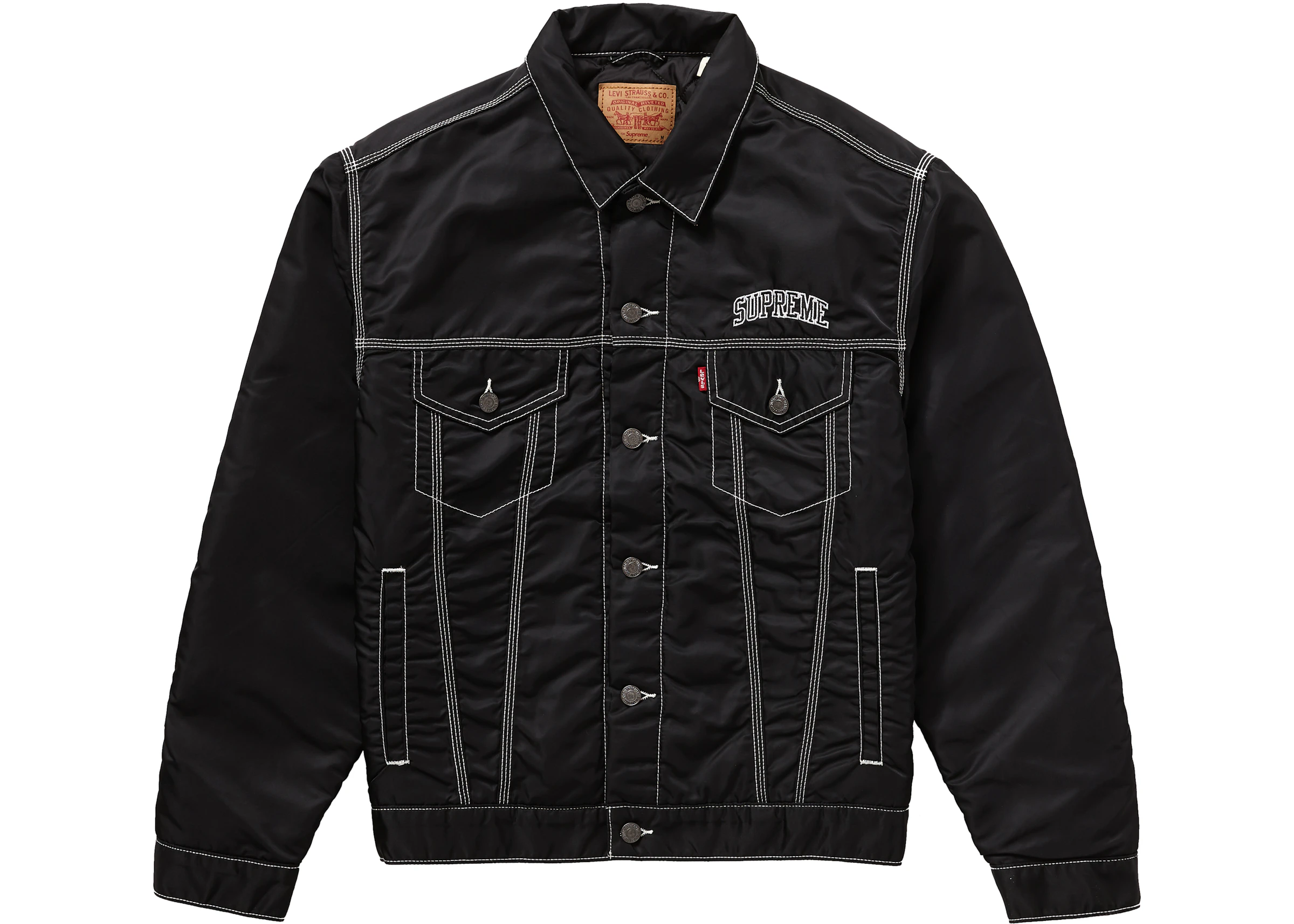 Introducir 61+ imagen supreme levi’s nylon trucker jacket