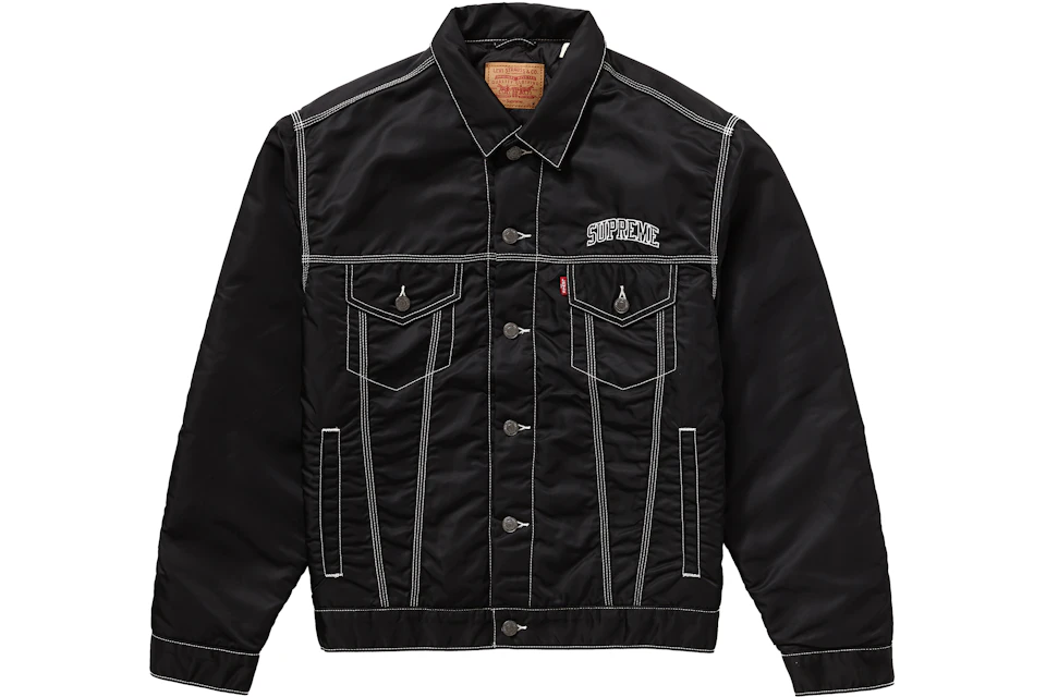 Supreme Levi's Nylon Trucker Jacket Black - FW19 - US