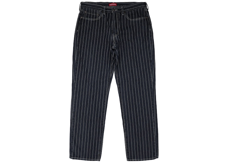 Supreme Levi's Pinstripe 550 Jeans Black Men's - SS18 - GB