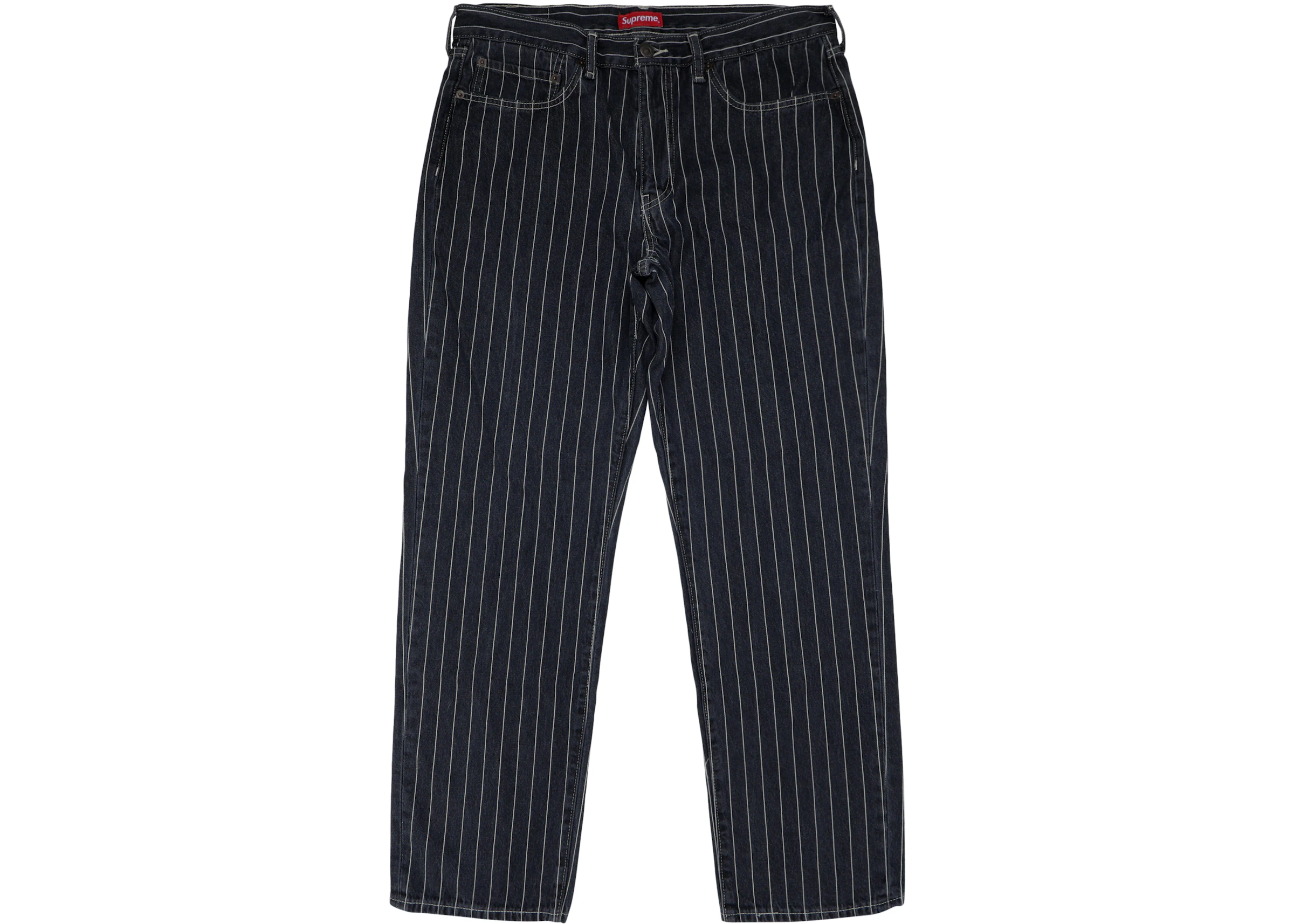 Supreme Levi's Pinstripe 550 Jeans Black - SS18 - US