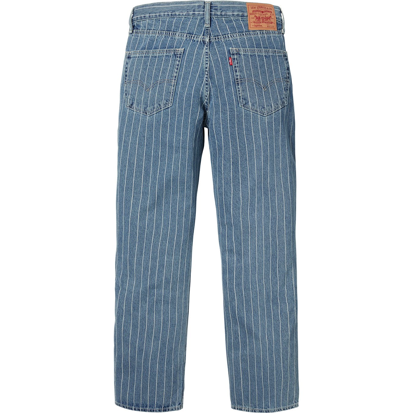 Supreme Levi's Pinstripe 550 Jeans Blue Men's - SS18 - US