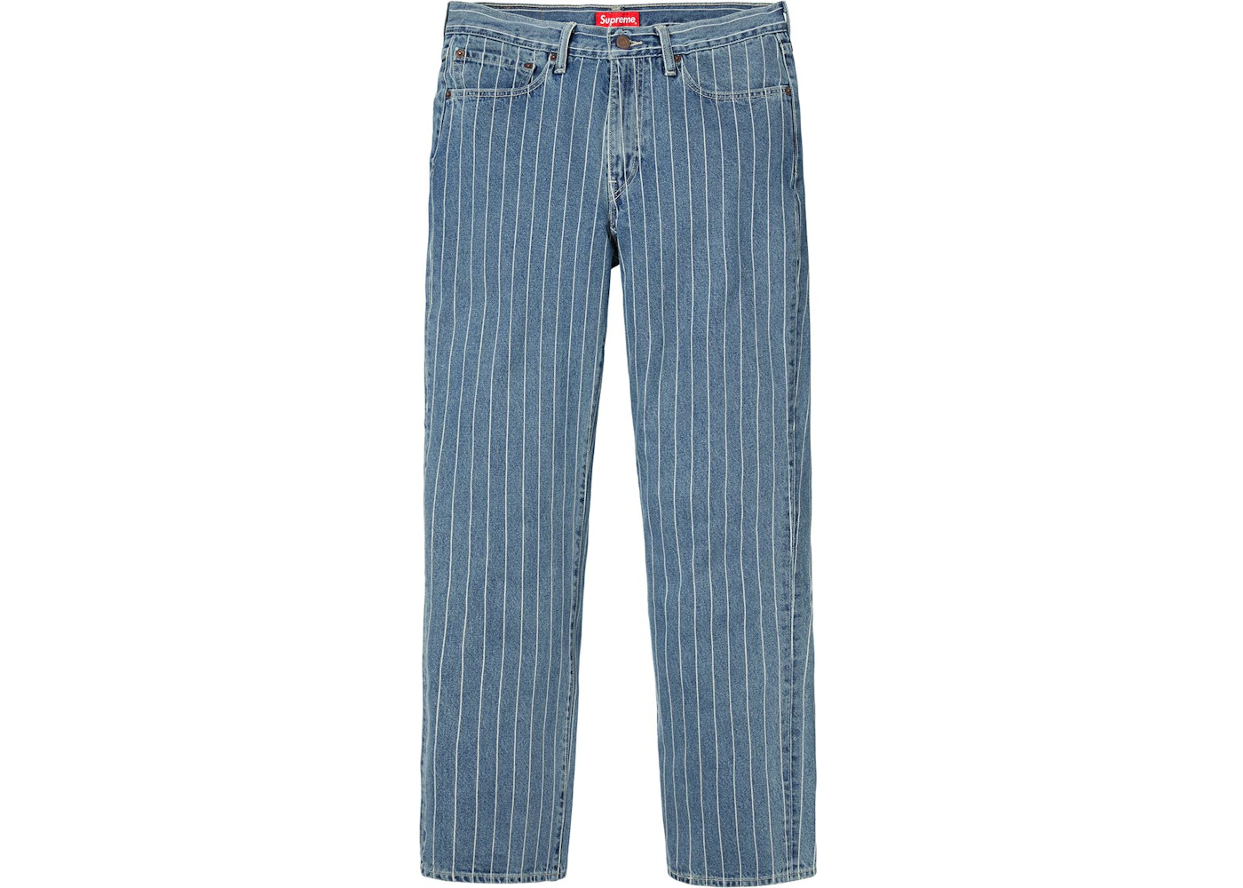 Introducir 56+ imagen supreme levi’s pinstripe jeans