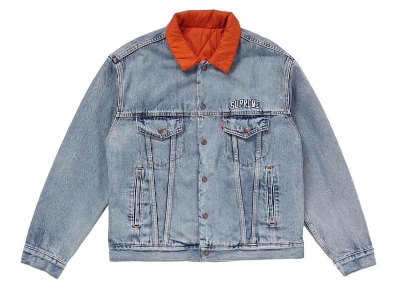 Supreme Levi's Quilted Reversible Trucker Jacket Blue メンズ ...