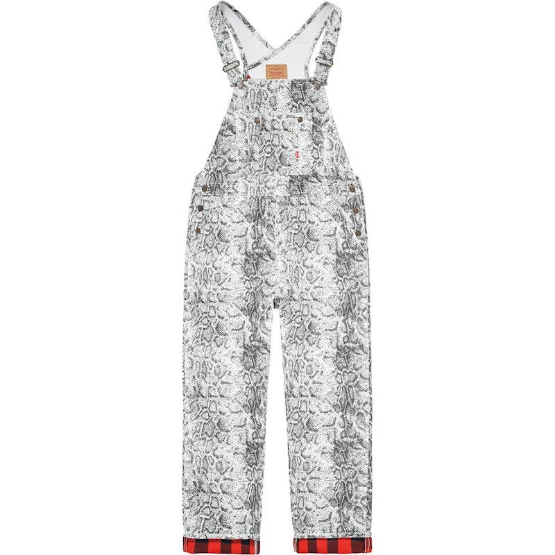 Supreme Levi's Snakeskin Overalls White Men's - FW17 - US