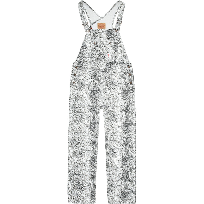 Supreme Levi's Snakeskin Overalls White - FW17 Men's - US