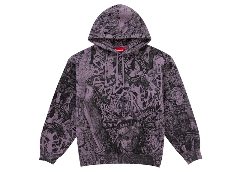 Supreme Liberty Hooded Sweatshirt Dusty Purple Men's - FW24 - US