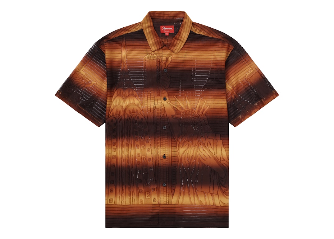 Pre-owned Supreme Liberty Lace S/s Shirt Orange