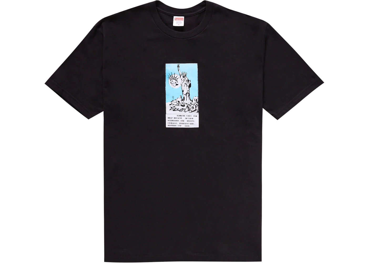Supreme Liberty Tee Black Men's FW24 US