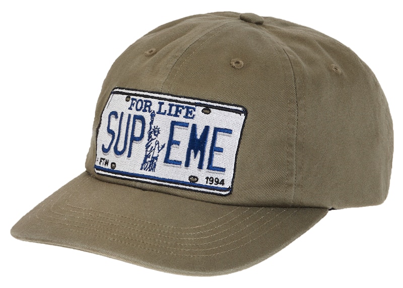 supreme license plate 6-panel