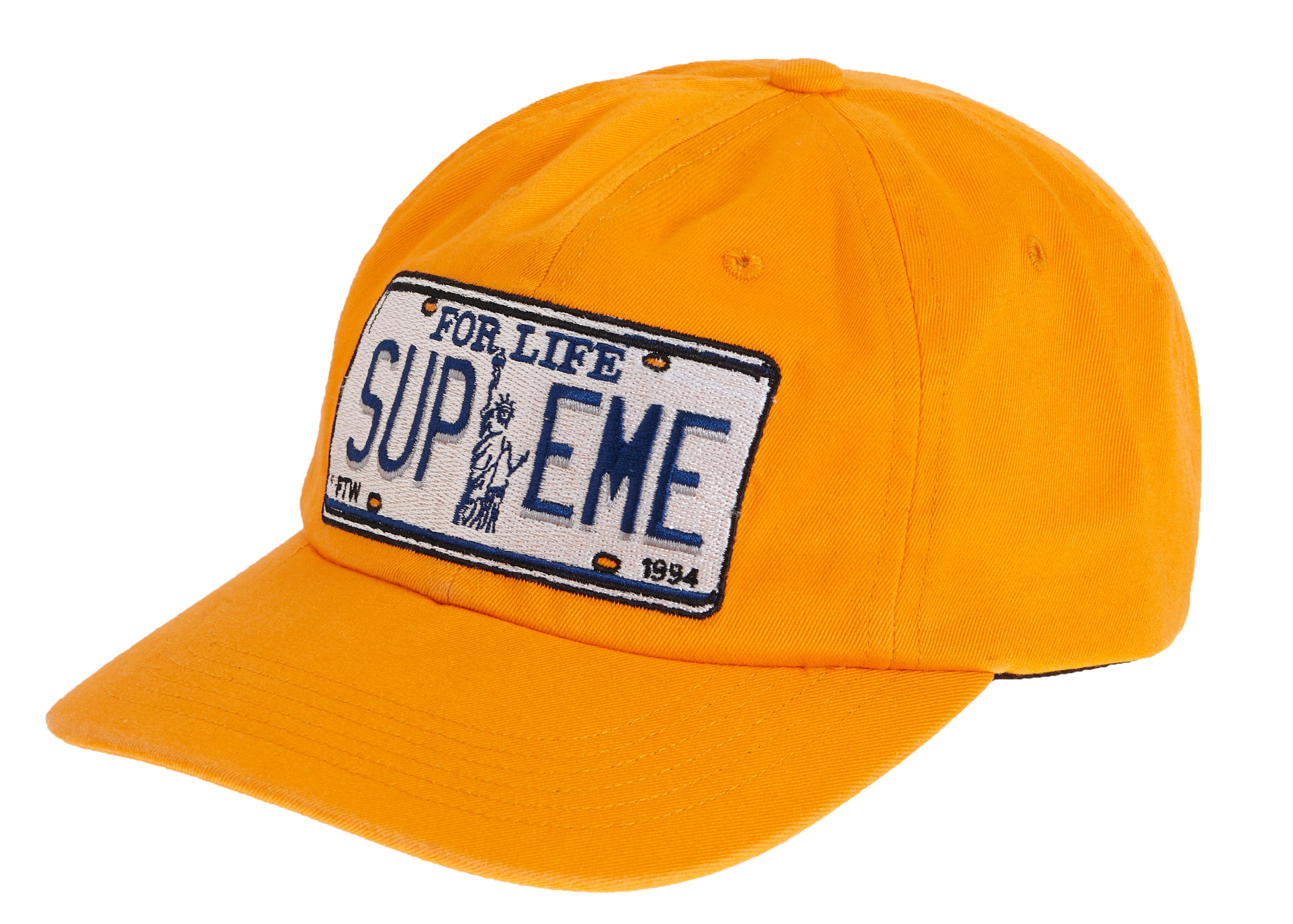Supreme License Plate 6-Panel Orange