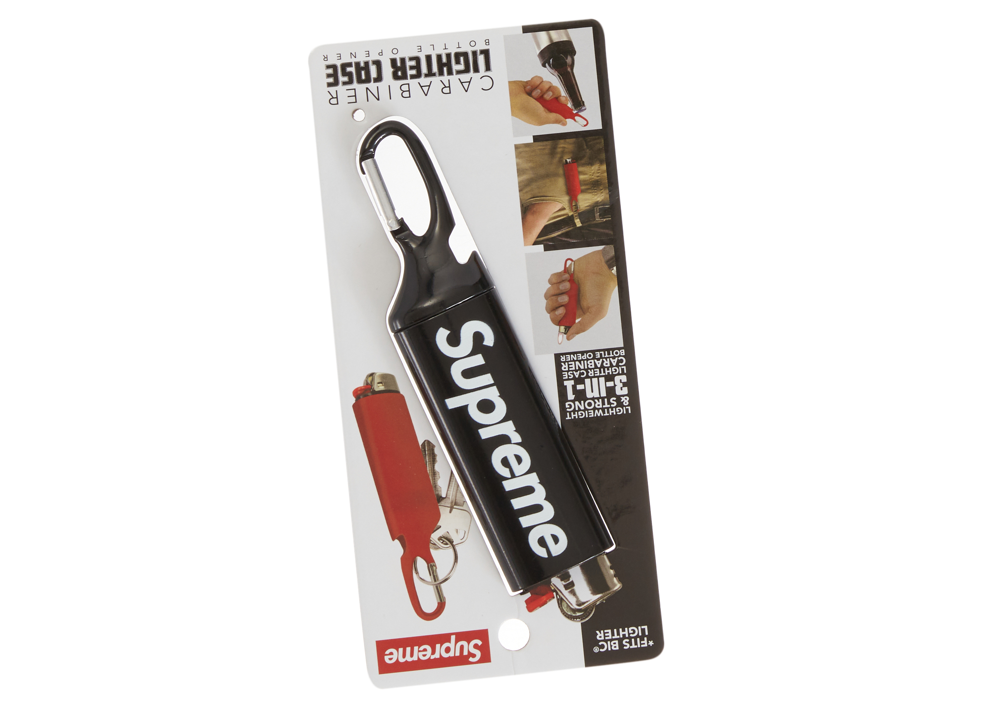 Supreme Lighter Case Carabiner Black