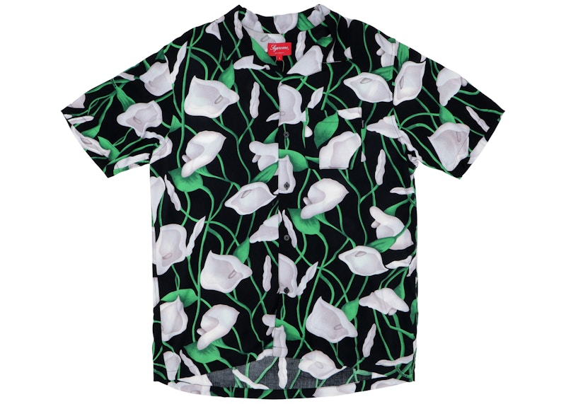 SUPREME（シュプリーム） 18SS LILY RAYON SHIRTS グリーン、ブラック