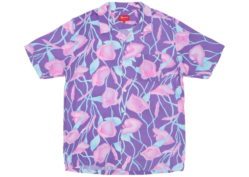 Supreme Lily Rayon Shirt Purple - SS18 Men's - US