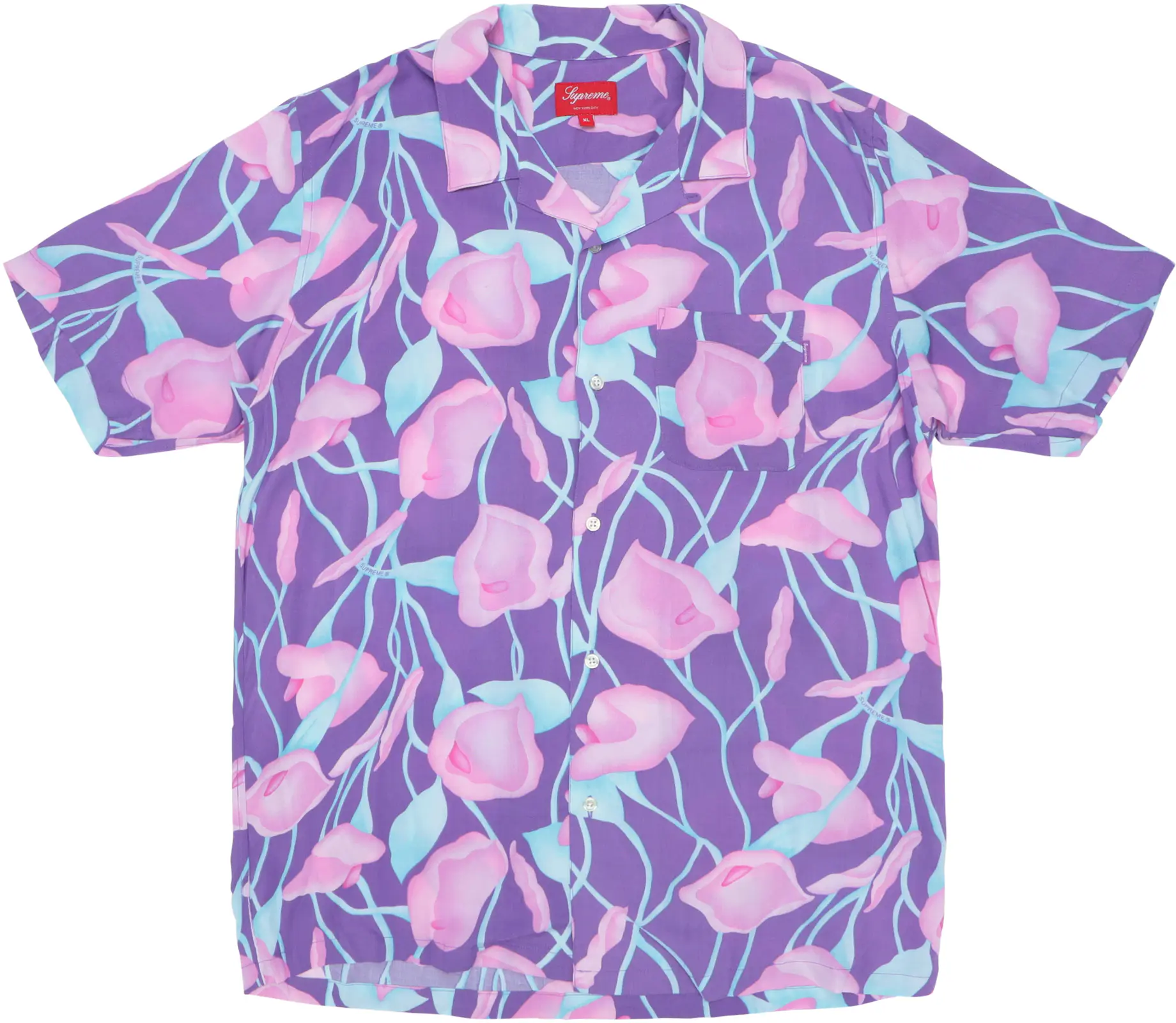 Supreme Lily Rayon Shirt Purple - SS18 - CN